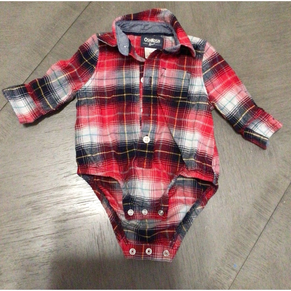 OshKosh 3M flannel onesie